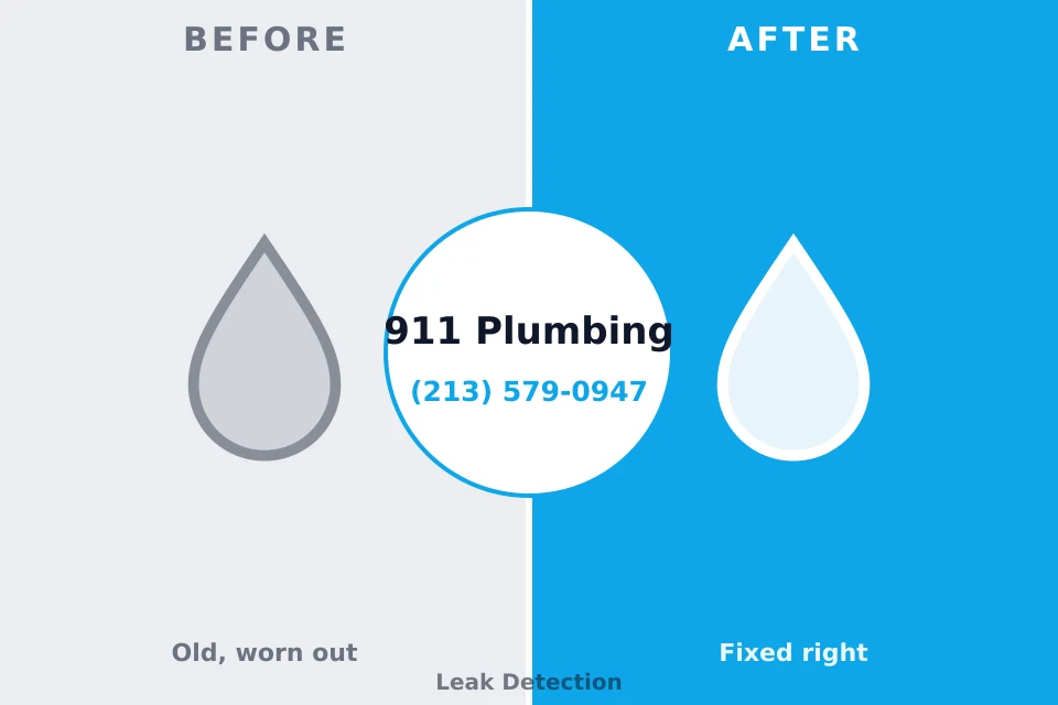 Before and after: plumbing repair Franklin Center, NJ